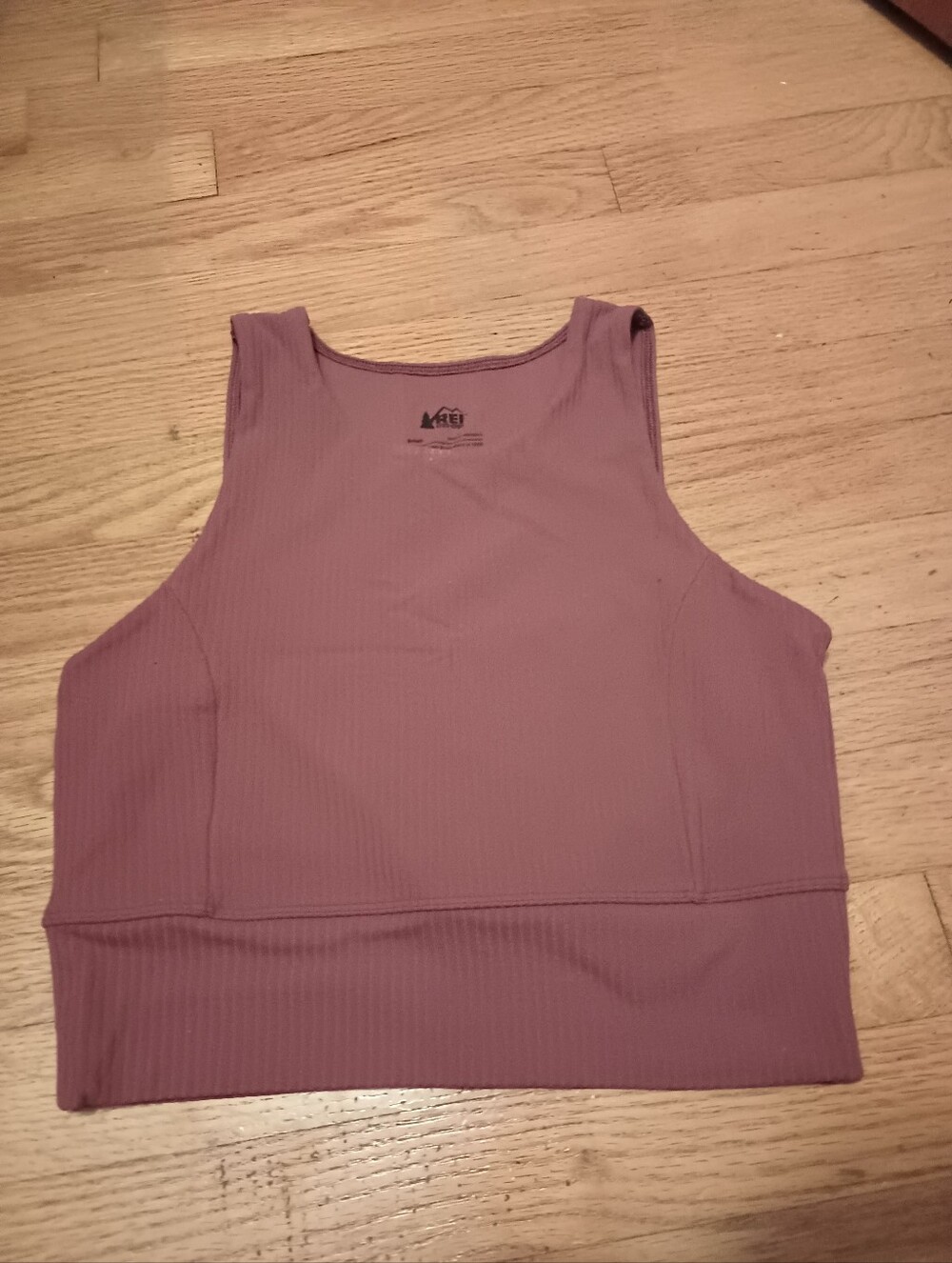 REI Ribbed Cropped Tank Top in Pink / Mauve